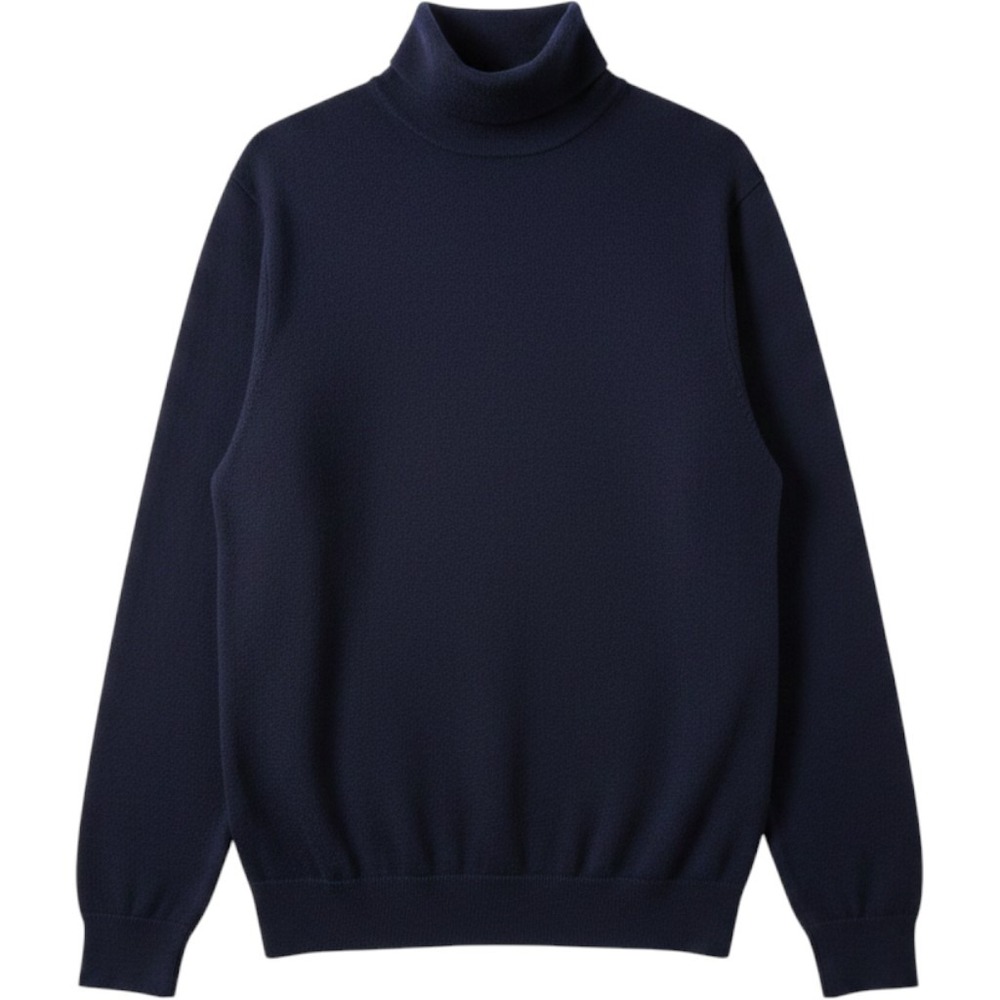 Club Room Turtleneck Sweater Mens XL Navy Blue Merino Wool Blend Classic‎ Preppy